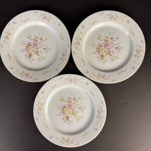 Vintage Crescent China Jie Pai CCN6 Salad Plate, Floral, Set of 3
